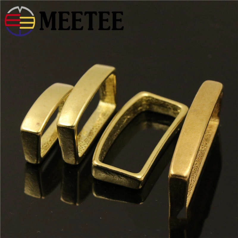 2 шт. Meetee 20 мм 25 32 40 пряжка для ремня из чистой меди латунные ремни петля
