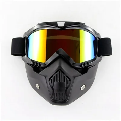 Лыжные очки маска очки CS& спортивные очки мотоцикл Gafas Motcross Okulary Occhiali Moto CG06 - Цвет: black golden
