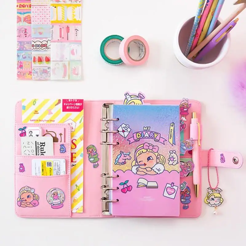 Kawaii Diy Binder notebook A6 корейский дневник на спирали планировщик записная книжка для девочек Fichario Sketcbook органайзер для книг путешественников Q1X9