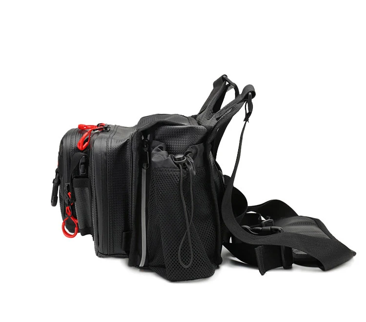 Bolsa de Pesca Portátil ao ar Equipamento de Armazenamento Transporte da Gota com Grande Livre Pesca Mochila Preto Várias Ferramentas Ombro Bolsa Capacidade 10 Bolsas de pesca