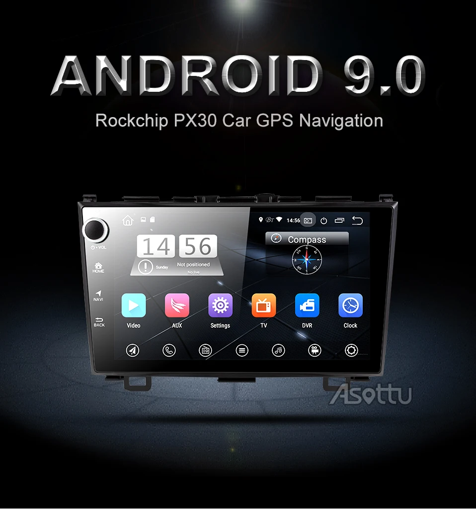 Cheap Asottu  android 9.0 PX30 car dvd gps player for Honda CRV 2006-2011 with car radio video player gps navigation car stereo 2 din 0