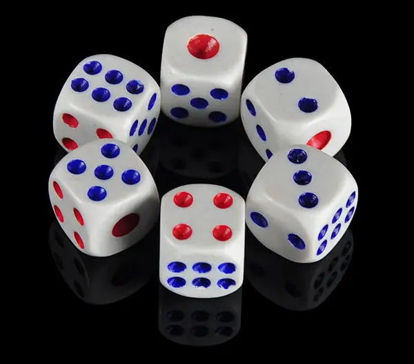 10pcs/Set Opaque Six Sided Spot Dice Games Party RPG Playing Set Party Favor