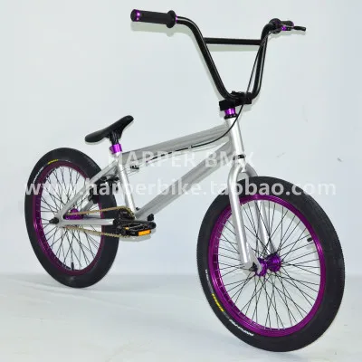 Silver Purple Бренд BMX велосипед 20 дюймов колесо 52 см рама Производительность велосипед уличный лимит трюк действие велосипед - Цвет: Silver Purple