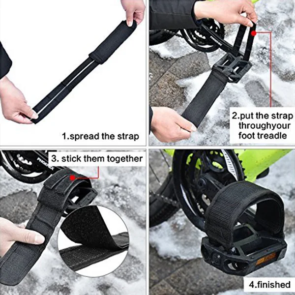 1 пара педальные ремни для ног детские велосипедные (черные)|Педаль велосипеда| |