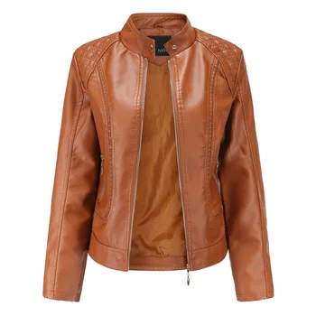 

PU Leather Jacket Short Female Spring Autumn Coat Women Clothes 2020 Korean Vintage Plus Size Chaqueta Cuero Mujer ZT5013