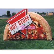 Воздушная к двери, гигантская надувная Пищевая Модель пиццы для рекламы, открытый дешевый портативный надувной воздушный шар для пиццы