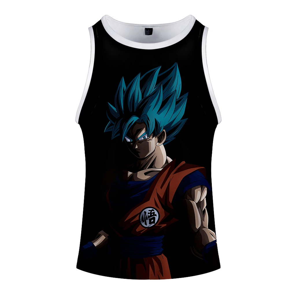 Крутая верхняя одежда Goku, 3D, Harajuku, модный Жемчуг дракона, Харадзюку, крутая новая уличная майка, топы без рукавов, модные летние крутые мужские топы