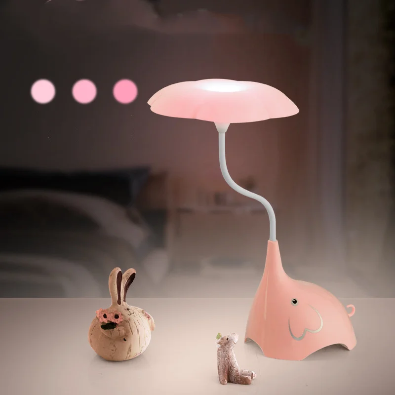 Ночник С Рисунком Слона из мультфильма, Usb зарядка, ночник, светильник с милым животным, ночной прикроватный светильник для ребенка, лампа для кормления, атмосферная лампа