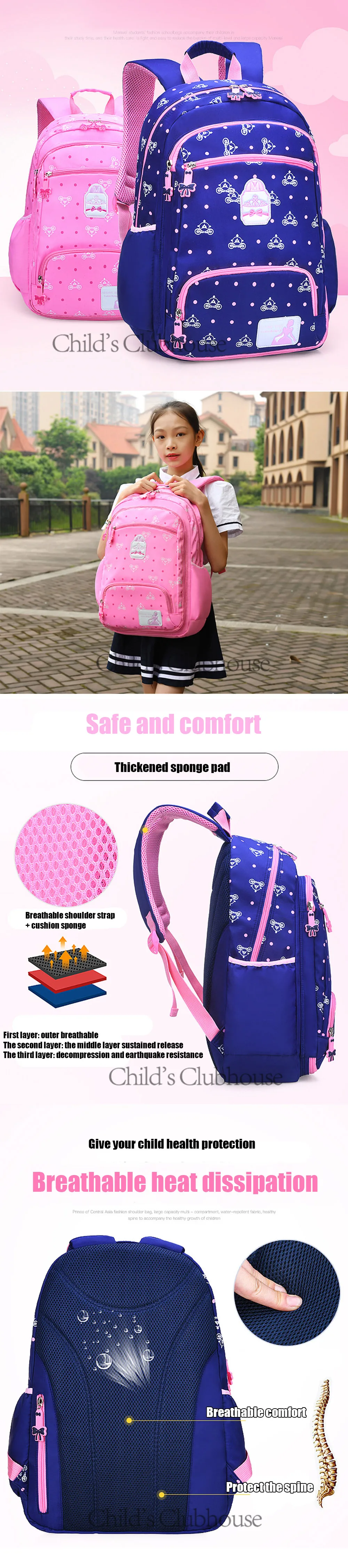 Модные рюкзаки для девочек женские школьные рюкзаки для девочек рюкзак большой емкости Водонепроницаемый Школьный Рюкзак Для
