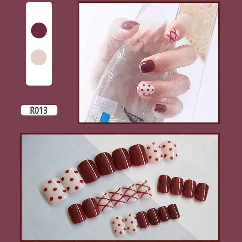 Лучшие 24 шт наклейки для дизайна ногтей декоративные наклейки аксессуары для маникюра для женщин леди QQ99 - Цвет: r013