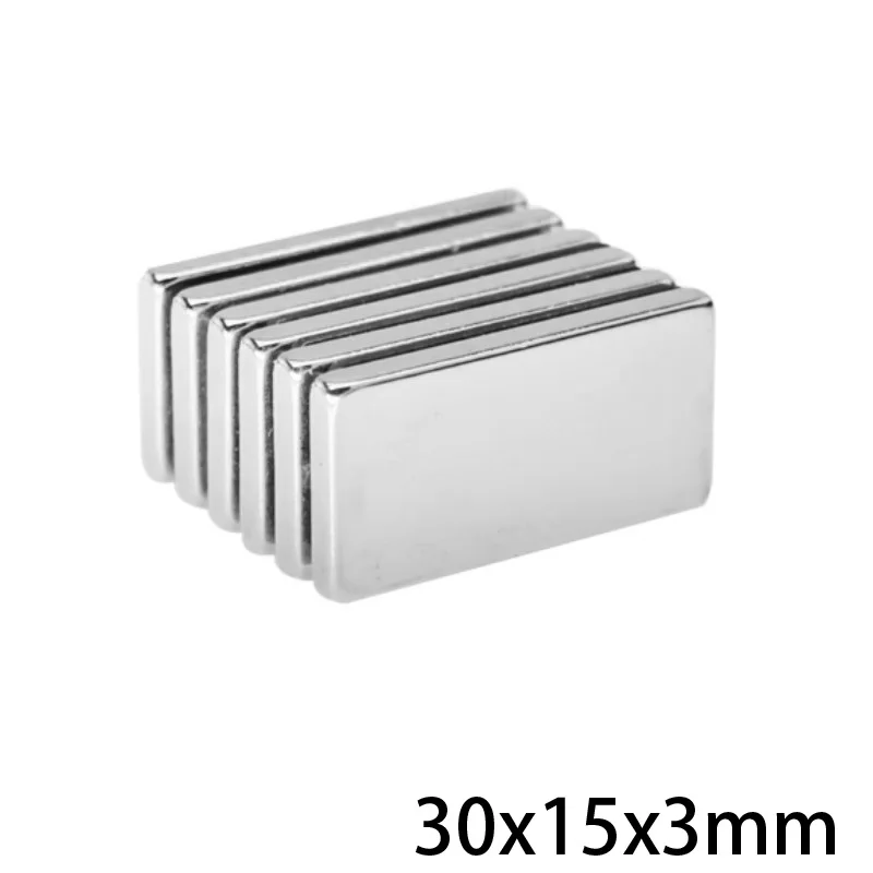 2 ~ 100 шт. 30X15X3 мм блок мощные магниты 30 X 15 N35 DIY Неодимовый Магнит 30x15x3 постоянные NdFeB