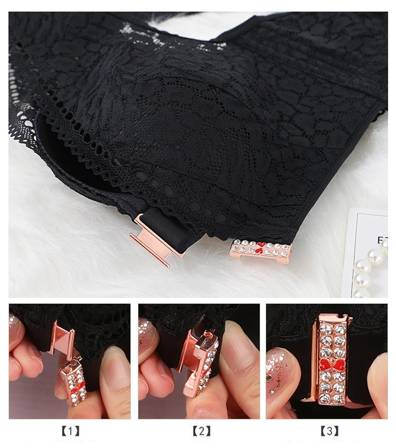 Queenral бюстгальтеры для женщин, бюстгальтер закрытого спереди размера плюс, нижнее белье для женщин, сексуальный кружевной бюстгальтер пуш-ап, красивый удобный бюстгальтер с открытой спиной, BH