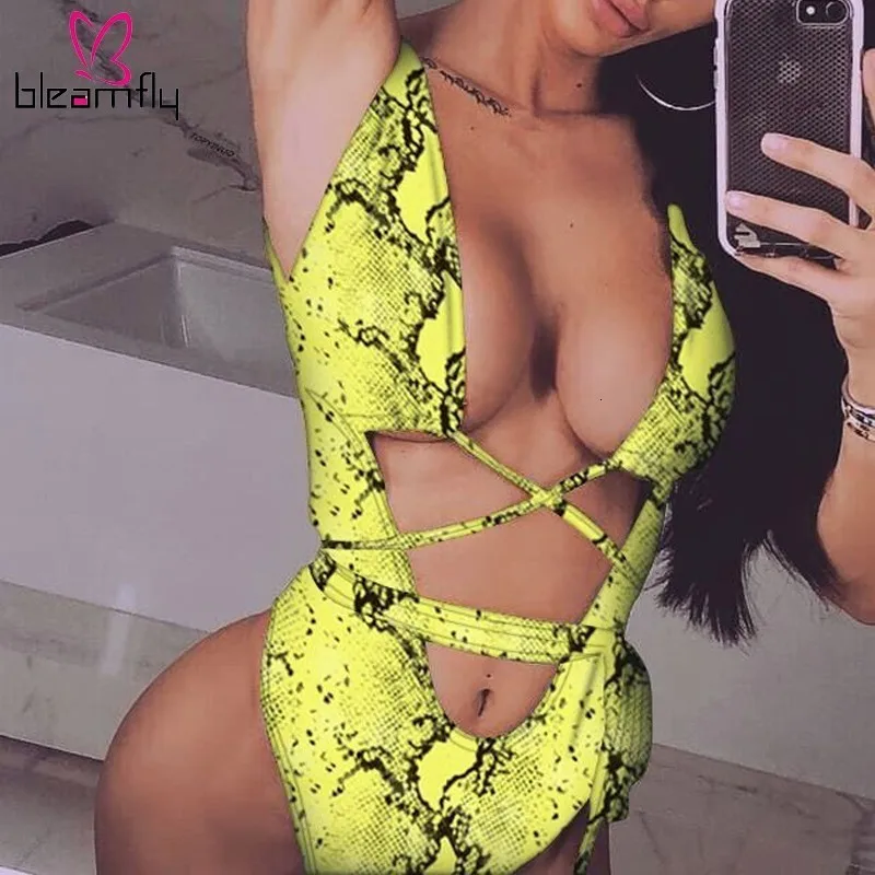 Лето Leopard боди с принтом выдалбливают зашнуровать Bodycon Купальник сексуальный комбинезон Бохо элегантные пляжные детские Комбинезоны
