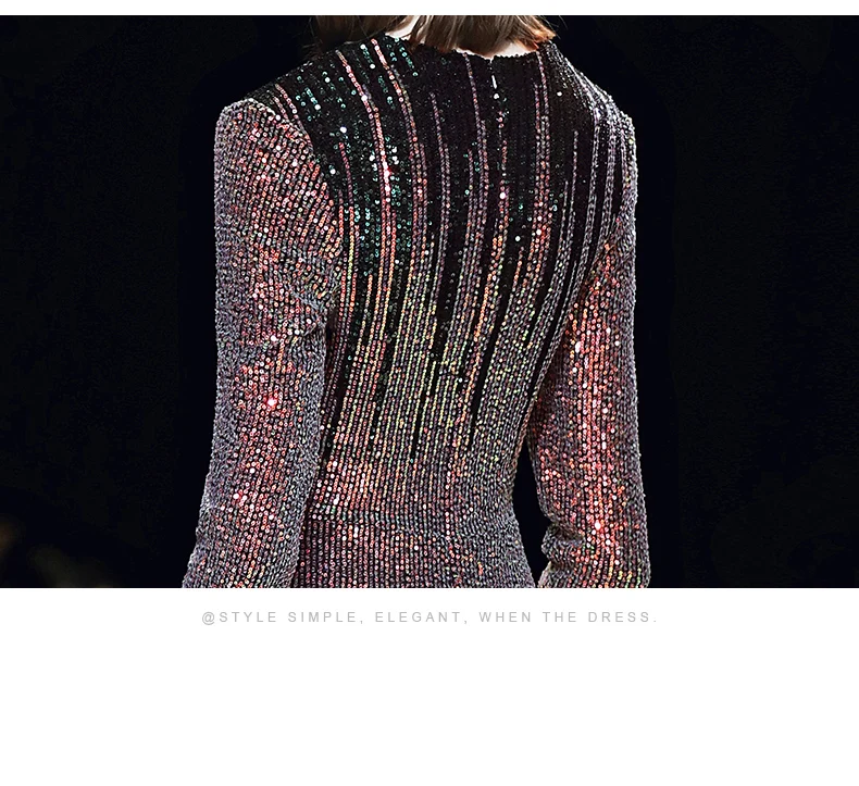 AE693 Robe De Soiree винтажное вечернее платье русалки с круглым вырезом Новое поступление платье с блестками Элегантные женские вечерние платья