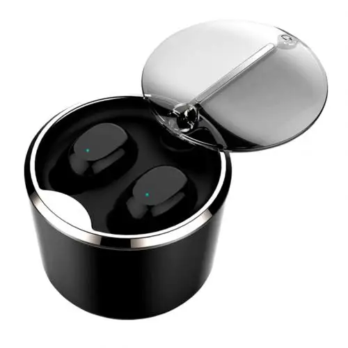 Черный Tws Bluetooth 4,2 беспроводные мини наушники-вкладыши водонепроницаемые стерео наушники с микрофоном магазин рекомендуется - Цвет: Черный