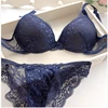 Ensemble de soutien-gorge push up en dentelle pour femmes, sous-vêtements Sexy, culotte en dentelle, lingerie, coupe 3/4 ► Photo 1/6