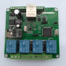 Четырехканальный реле Modbus MQTT CoAP wifi ethernet веб-сервер rs485 can bus rfid реле