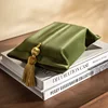 Soft Velvet Nordic Style Tissue Box Fabric Bag Cover, Portable Pumping Napkin Storage, Rectangle, Monochromatic, Car, Office 2