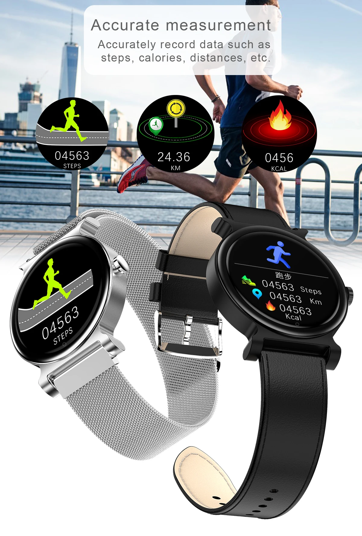 YOCUBY Смарт часы для мужчин IP68 водонепроницаемый Reloj вызов SmartWatch с кровяным давлением сердечного ритма спортивные часы кожа R20