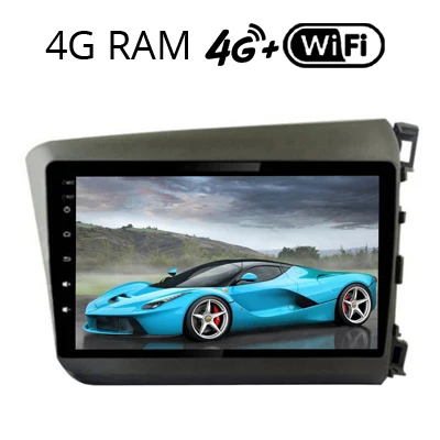 Sinosmart Android 8,1 автомобильный Dvd для Honda Civic 2012- gps навигация радио 2din 2.5d ips экран - Цвет: Civic RHD 4G