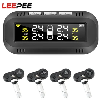 Best Price LEEPEE Solar TPMS Car Tire Pressure Monitoring System 4 Internal Sensors Intelligent Temperature Warning Alarm Digital Display Best Price LEEPEE Solar TPMS Car Tire Pressure Monitoring System 4 Internal Sensors Intelligent Temperature Warning Alarm Digital Display