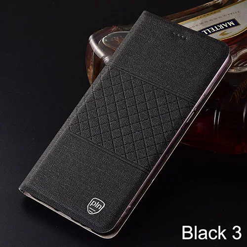 black 3 Чехол для Meizu C9 Pro плед Стиль Холст Узорная Кожа, флип-чехол для Meizu C9 Чехлы Coque - Цвет: black 3
