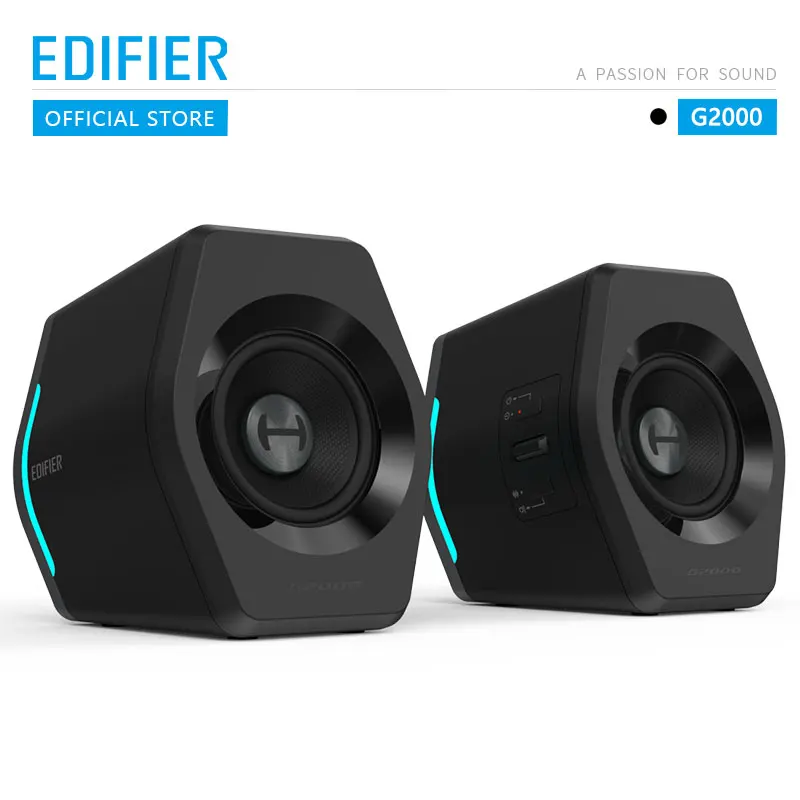 EDIFIER G2000 игровой динамик Bluetooth USB звуковая карта AUX вход 16 Вт RMS Выходная мощность 2,75 дюймов полный диапазон - Цвет: G2000