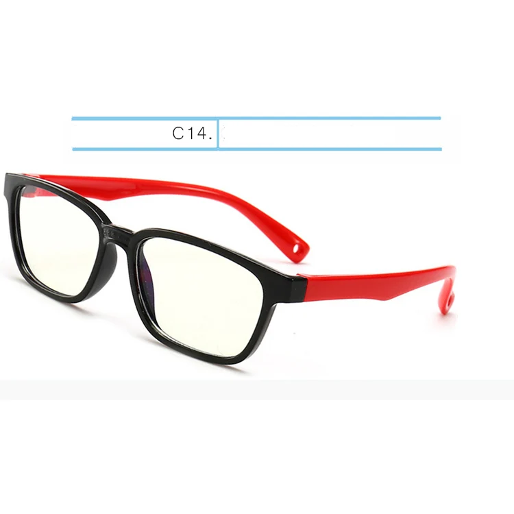 black-red IVSTA анти синий светильник очки компьютер для детей очки анти Синие лучи Блокировка игры TR90 силиконовые с ремешком рецепт - Цвет оправы: black-red