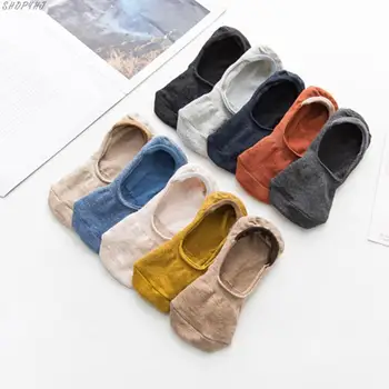 

10 pieces = 5 pairs Spring summer women socks Solid color felmen slipper socks fashion wild shallow mouth invisible socks