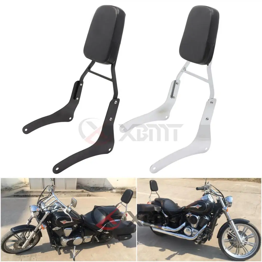 Motorcycle Chrome Black Passenger Backrest Sissy Bar For Kawasaki