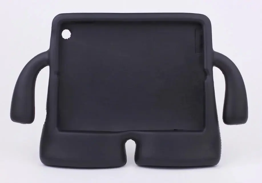 Для Apple ipad 2 3 4 чехол 9,7 дюймов силиконовый чехол для ipad 2/3/4 дети защитная задняя крышка 7,9 дюймов для mini ipad 2/3/4 с держателем - Цвет: hei se-pan guan