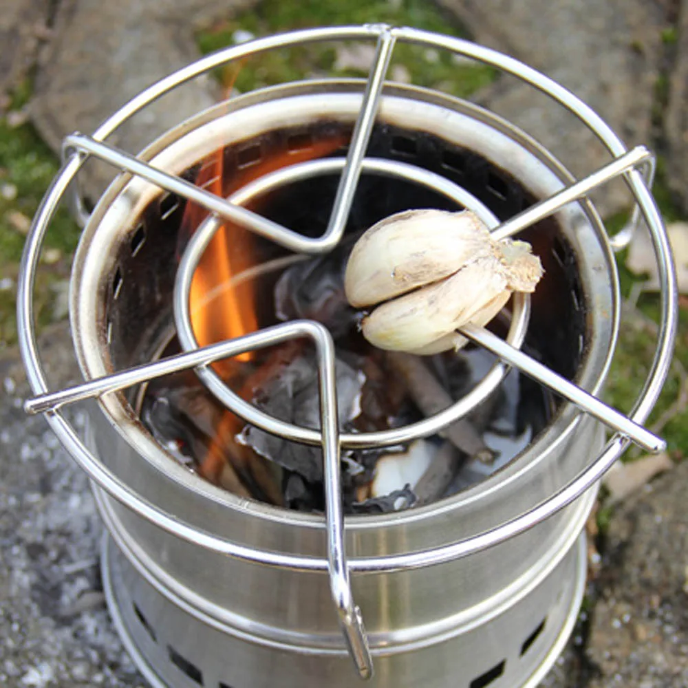 Напольная плита портативная из нержавеющей стали легкая дровяная плита затвердевающая спиртовая плита для приготовления пищи на открытом воздухе для пикника барбекю кемпинга