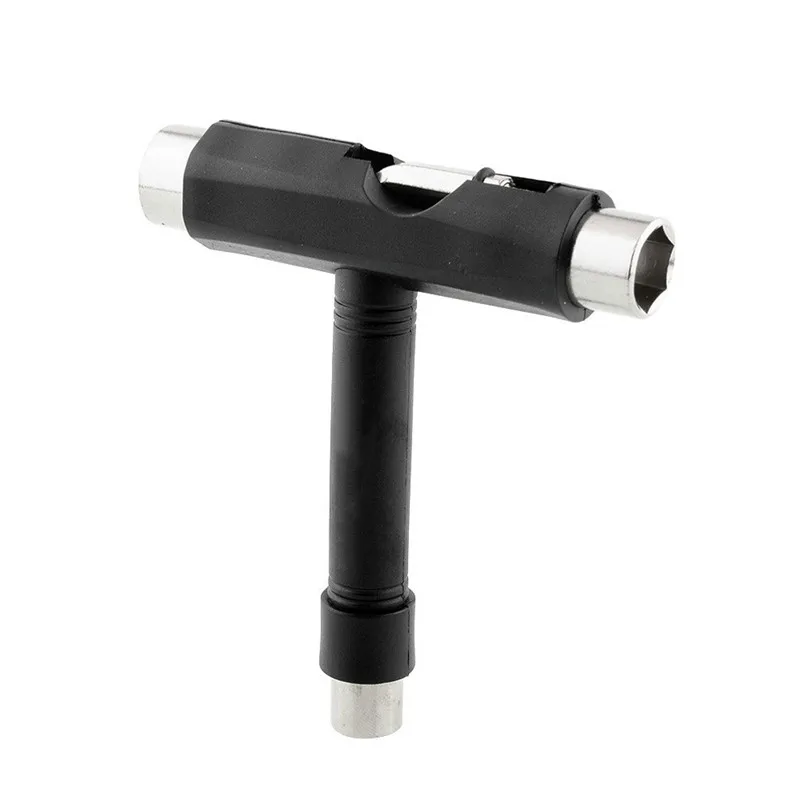 Black T Shape Wrench Roller Skate Longboard Board Skateboard Tool Allen Key Multifunction