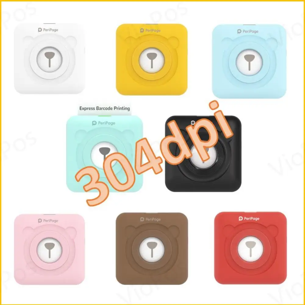 Портативный термопринтер PeriPage Bluetooth 304 точек/дюйм для фото-и этикеток Android IOS