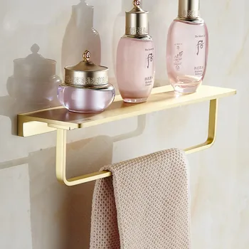 

Bathroom Shelves Brass Gold Kitchen Shelves with Towel Bar Black Bathroom Accessories Toilet Shelves Shower Storage Shelves