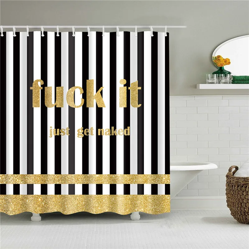 Modern Shower Curtain Bathroom Curtain Frabic Waterproof Mildew Shower Curtain 80*180cm Bathroom Curtain Bathroom with Hooks
