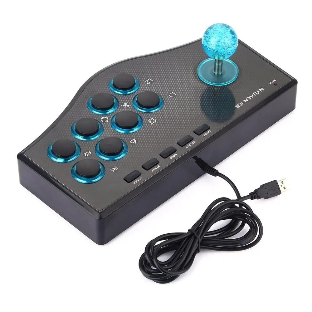 3 In 1 USB Wired Game Controller Arcade Fighting Joystick Stick For PS3
