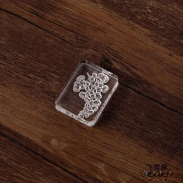 Vintage moon eucalyptus leaf flower stamp DIY acrylic rubber stamps for stationery scrapbooking transparent stamps - Color: 4