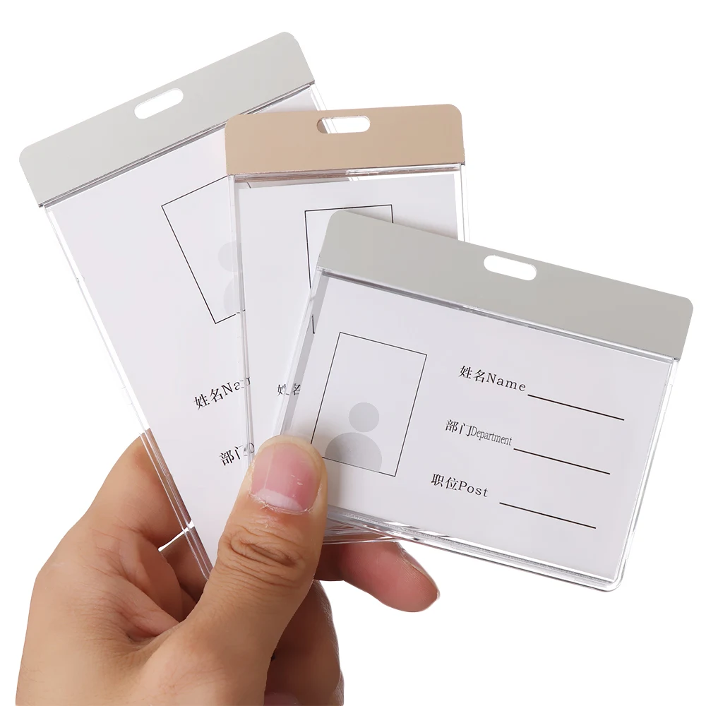 1 шт. ID/IC держатель для карточек с разъемным значком алюминиевое имя с рукавом для карт на шею защитный чехол держатель для рабочих карт новое поступление