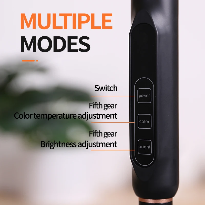 LED 3 In 1 Clip-on Lamp Floor Lamp Desk Lamp With Remote Control Dimming Gooseneck Pole Folding Lamp For Bed Living Room Office 5