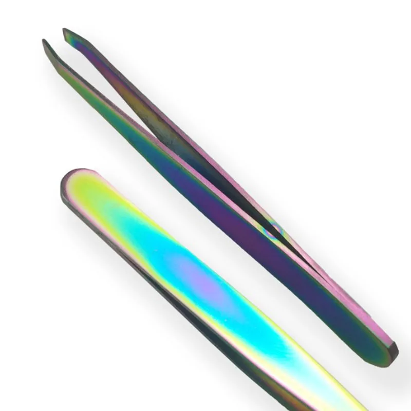 1 шт. бровей нержавеющая сталь tweezers угловой Наклонный триммер для бровей лица удаление волос ресницы на клипсах косметический инструмент для макияжа