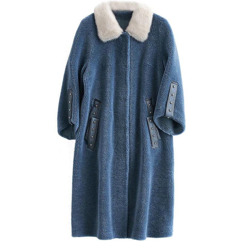 

Autumn Winter Coat Women Clothes 2020 100% Wool Jacket Real Fur Coat Female Korean Sheep Shearling Tops Manteau Femme ZT4381