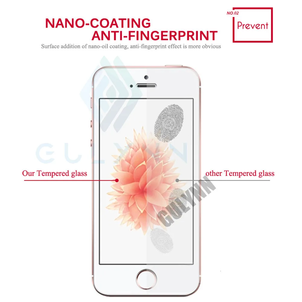 Защитное стекло на для Apple iPhone 5 5S SE HD закаленное защитное стекло 2.5D с закругленными краями для iPhone 4 4S