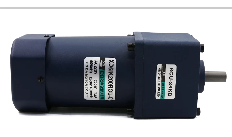 AC 220V 200W редуктор двигателя микро низкая скорость вперед и обратная скорость Мотор однонаправленный гасящий двигатель