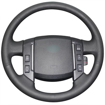 

Hand-stitched Black Artificial Leather Anti-slip Car Steering Wheel Cover for Land Rover Freelander 2 2007-2012