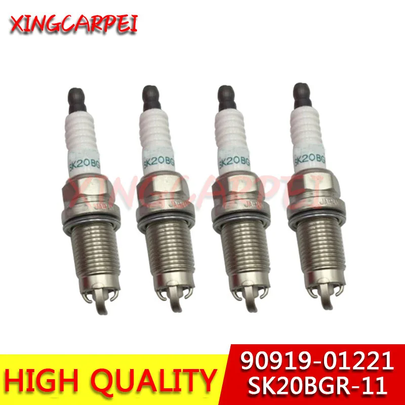 SK20BGR11 9091901221 4 шт. иридиевая Свеча зажигания для Toyota Lexus FK20HR11/SK20HR11/SK20BGR11/SK20BR11/SC16HR11/SC20HR11/SK20R11 автозапчасти - Цвет: SK20BGR11 9091901221