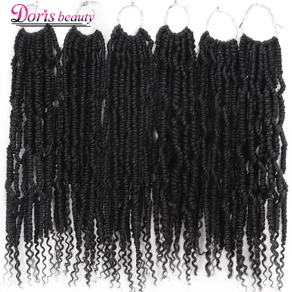 

Passion Spring Twists Synthetic Crochet Hair Extensions 14 18 inch Ombre Crochet Braids Fluffy Curly Bomb Twist Braiding Hair