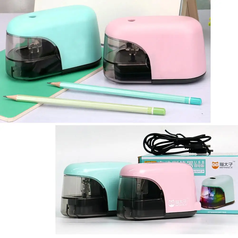 

Portable Automatic Pencil Sharpener one-hole Electric Pencil Sharpeners Pen Knife Student School Supplies Office Gift