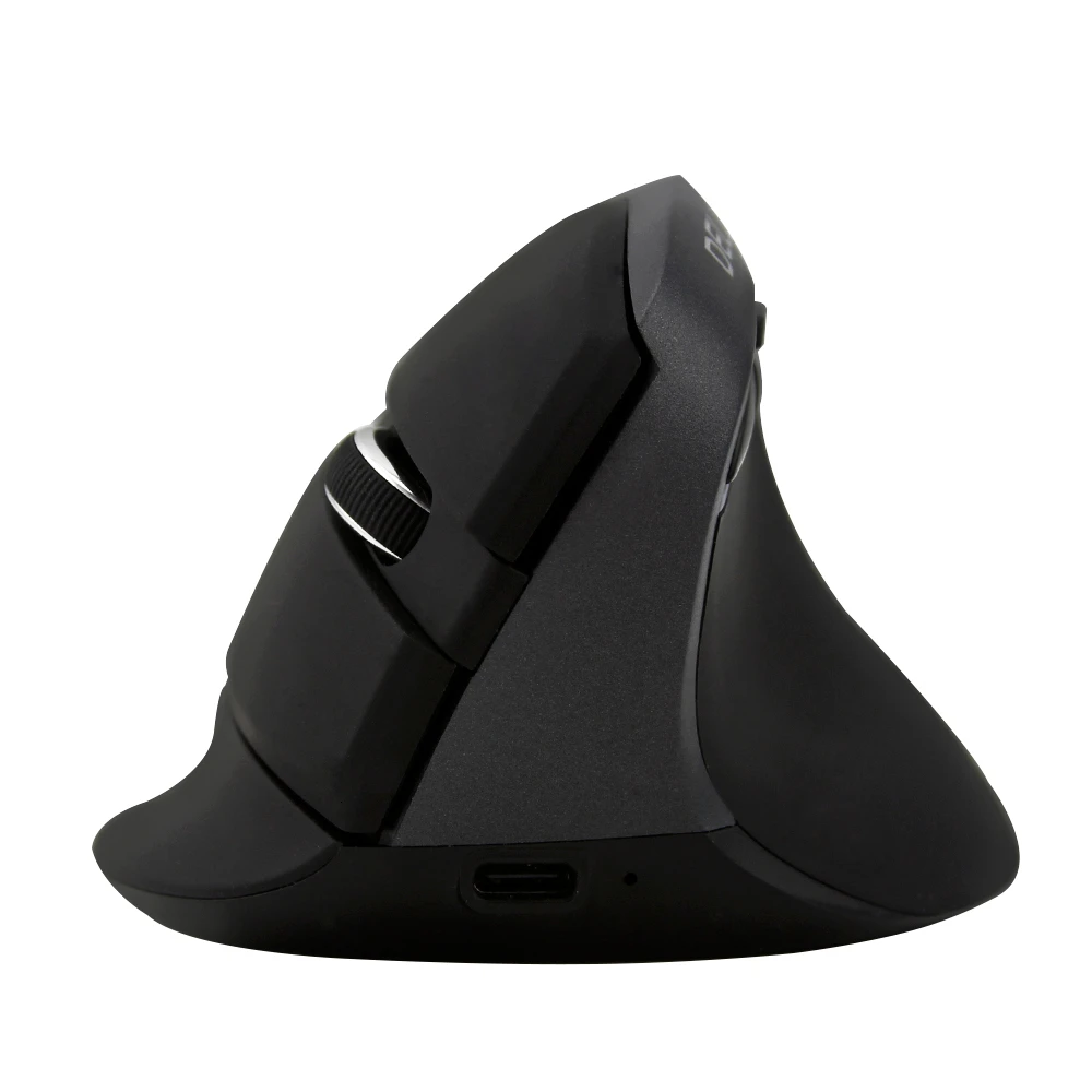 Black Delux M618 мини беспроводная Bluetooth Вертикальная мышь Бесшумная перезаряжаемая эргономичная компьютерная мышь оптическая USB мышь для ПК ноутбука - Цвет: Black