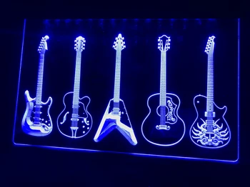 

C099 Guitar Weapons Band Room LED Neon Light Sign RGB Multi-Color